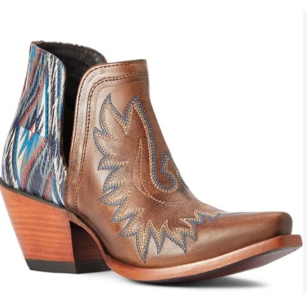 Ariat Womens Dixon Chimayo Western Boot Fiery Tan Leather New MexicoSize 9B